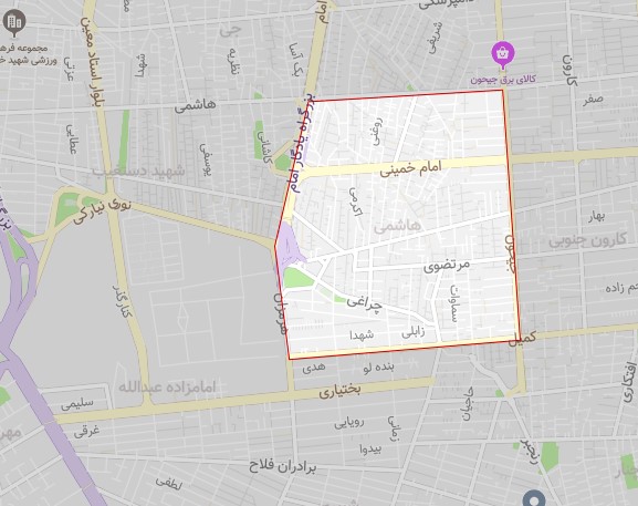 باربری محدوده محله هاشمی تهران